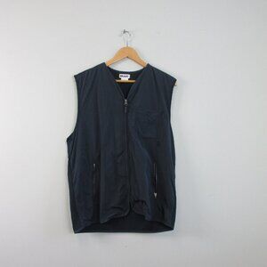 Brady Men's Vest L Blue Viscose Blend Hybrid Engineered Golf Full Zip Up 366